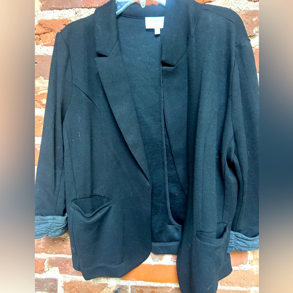 Short length black blazer-Y2K Office Fashion